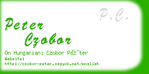 peter czobor business card